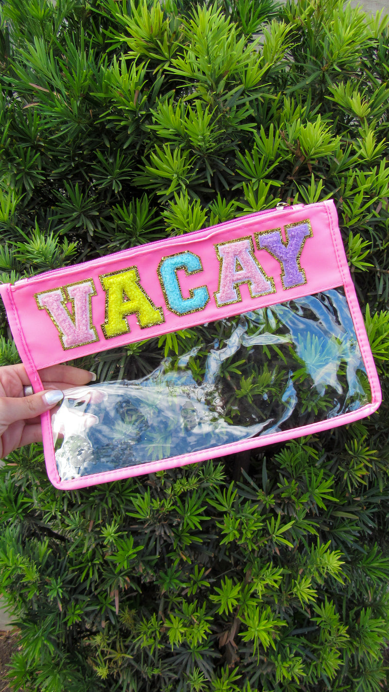 KANDICE VACAY CLEAR ZIPPER POUCH