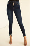 BARDOT HIGH RISE BUTTON FRONT SKINNY JEAN