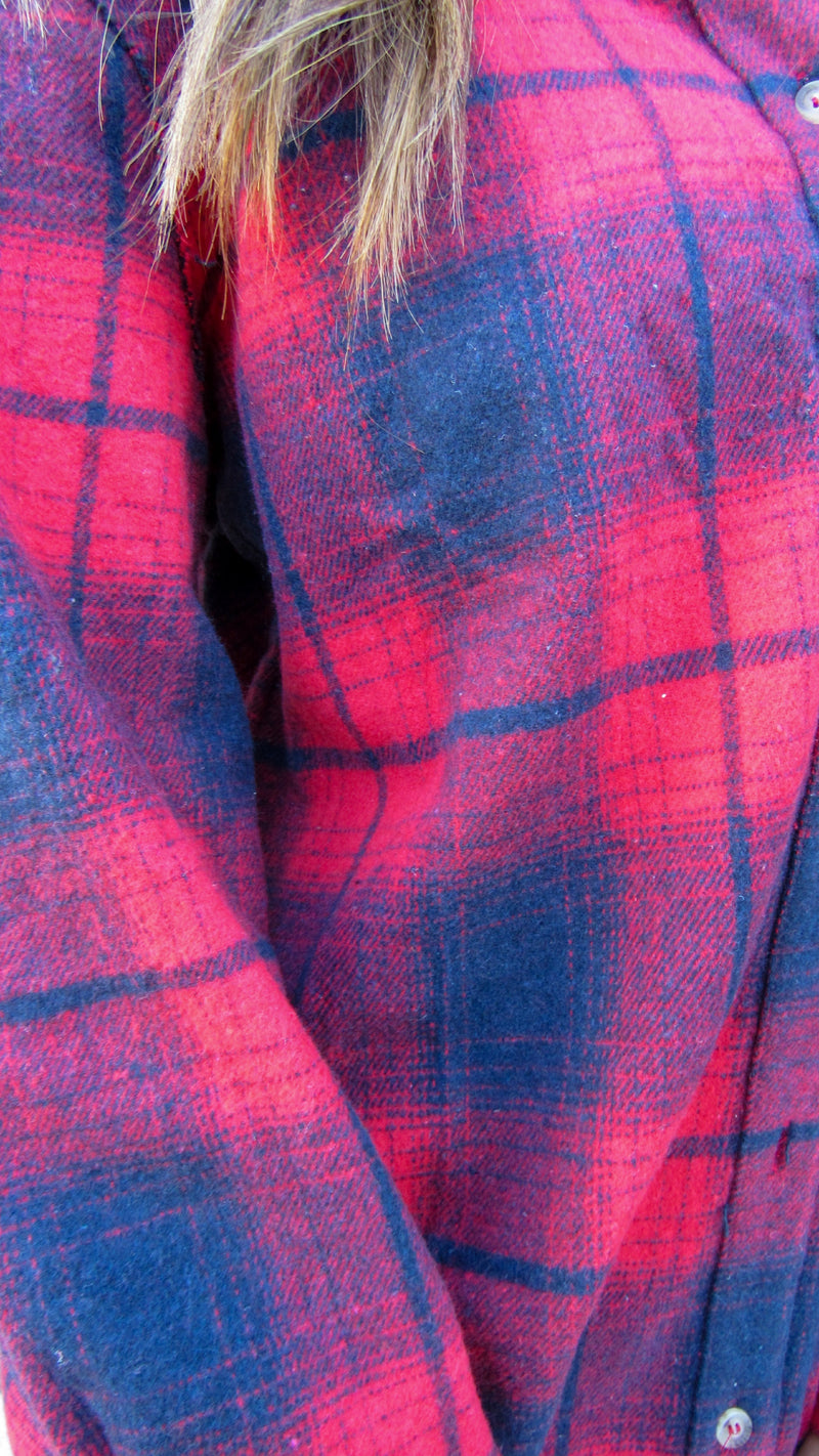 GREAT FALLS FLANNEL - RED/NAVY