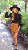 COCO FAUX LEATHER SKIRT