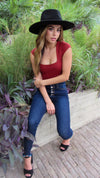 HUDSON BODYSUIT- CRANBERRY