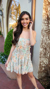 JUST PEACHY FLORAL DRESS
