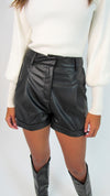 KORAL FAUX LEATHER SHORTS