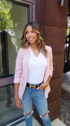 ON THE CLOCK BLAZER- MAUVE