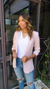 ON THE CLOCK BLAZER- MAUVE