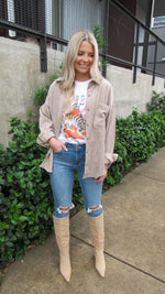 SUNDANCE CORDUROY SHACKET- MOCHA