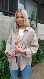 SUNDANCE CORDUROY SHACKET- MOCHA