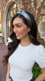 BLAIR KNOTTED HEADBAND- SILVER