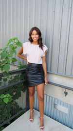 TOO HOT TO HANDLE FAUX LEATHER SKIRT