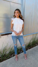 MAGNOLIA LACE TOP - WHITE