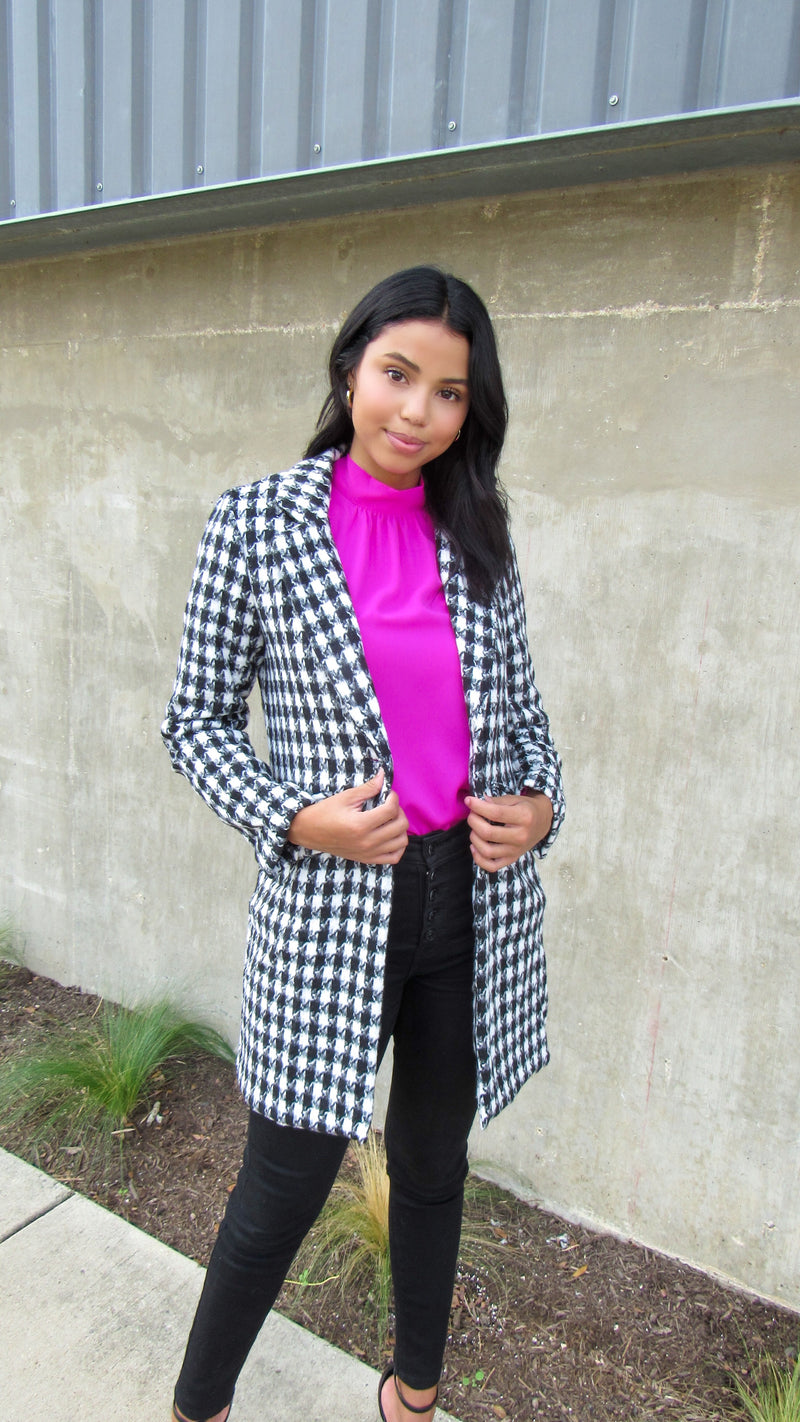 KATE HOUNDSTOOTH COAT