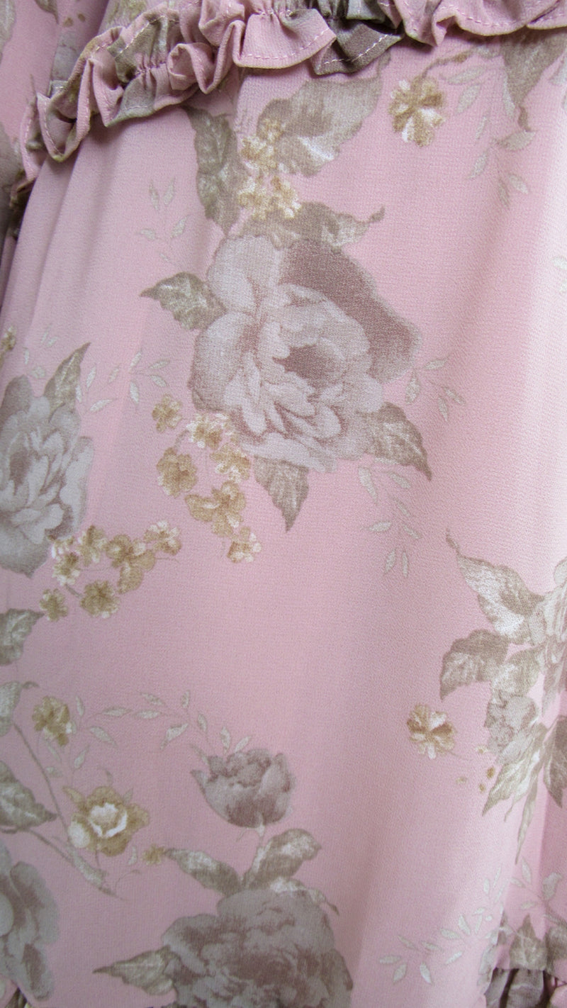 CLARISSA WOVEN FLORAL DRESS- DUSTY ROSE