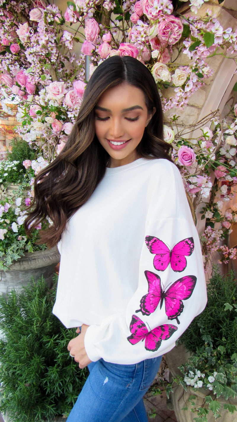 COME FLY WITH ME SWEATSHIRT-PINK