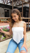 SOFIA SILK BANDANA TOP- OFF WHITE