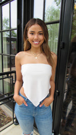 SOFIA SILK BANDANA TOP- OFF WHITE