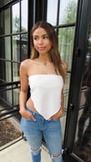 SOFIA SILK BANDANA TOP- OFF WHITE